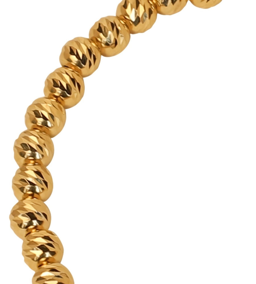 Gold Diamond Cut Stretch Bracelet