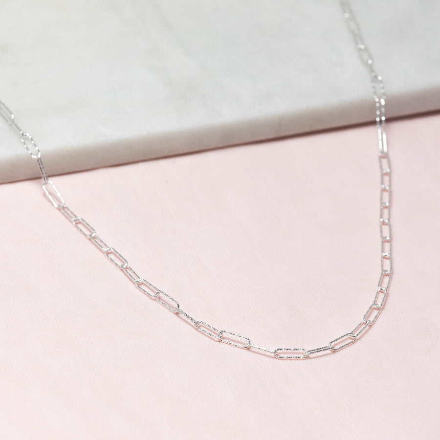 Long Petite Paper Clip Necklace