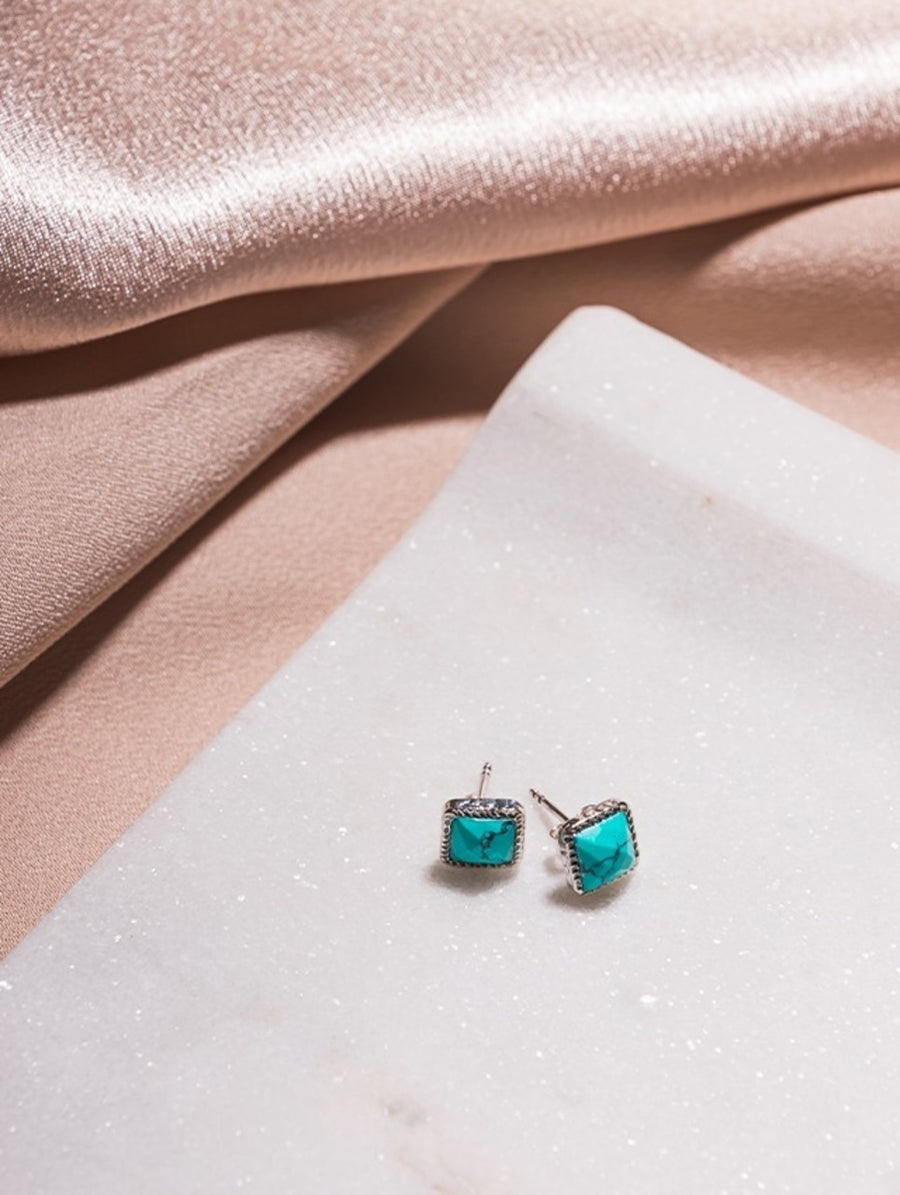 Small Turquoise Post Earrings