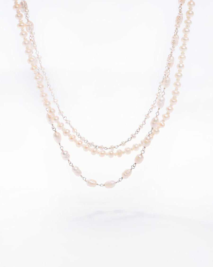Three Tier Freshwater Pearl Necklace