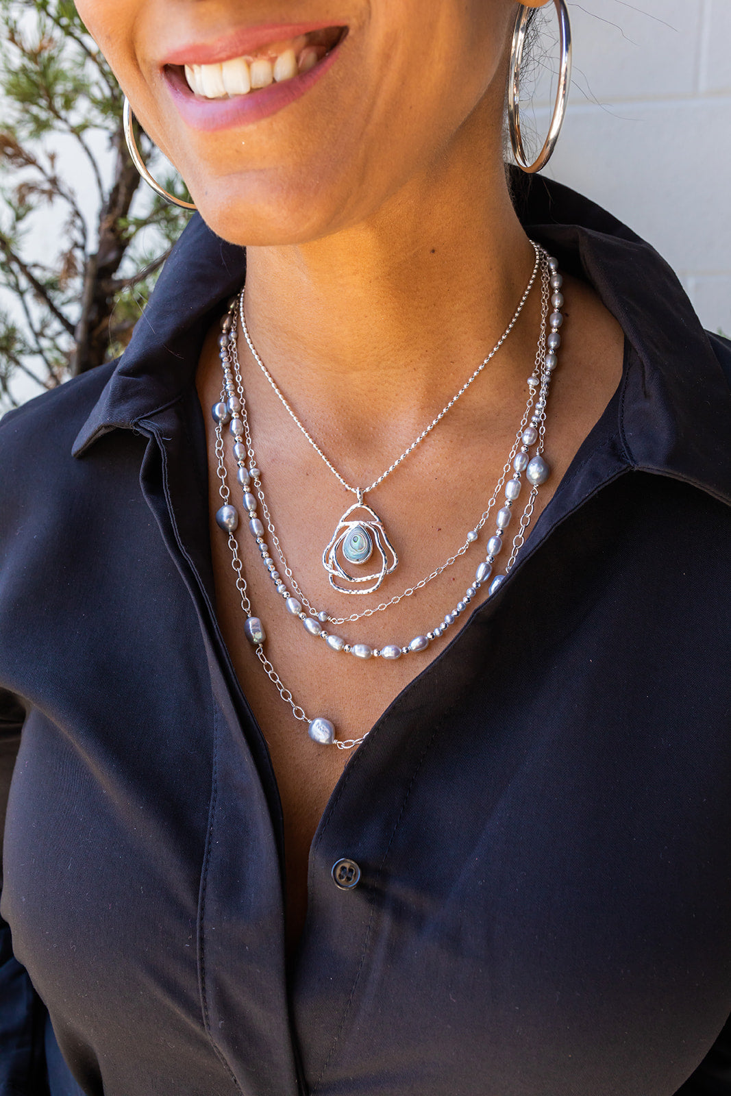 Sterling Silver Padlock Necklace (removable pendant) – Opulenza