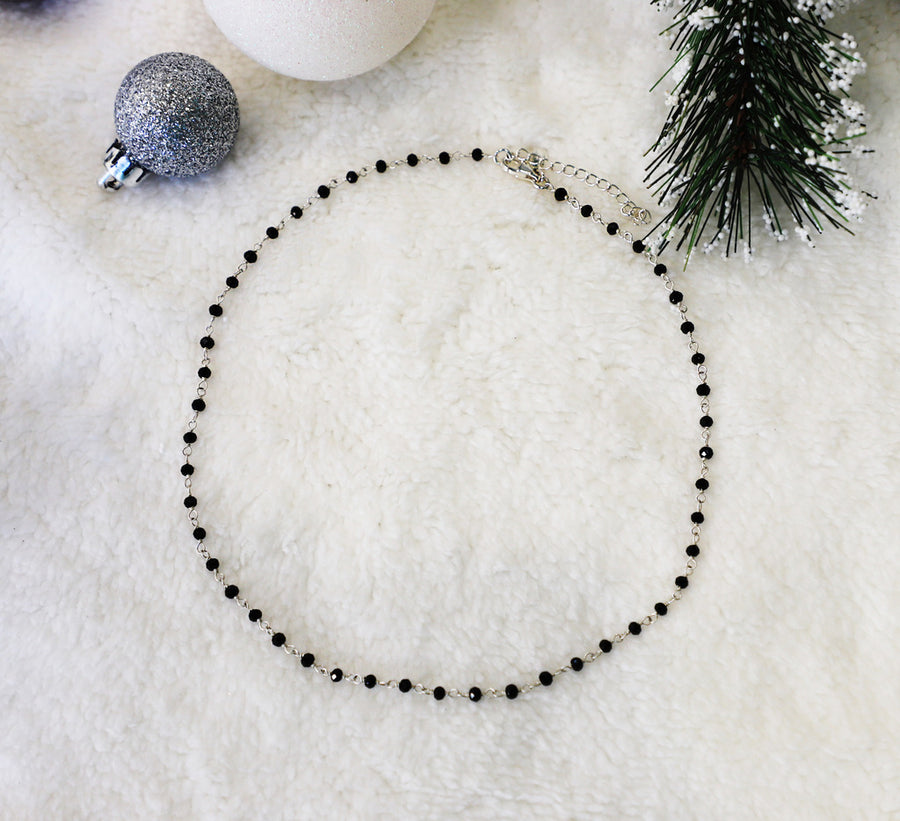 Tiny Hexagon Black Spinel Necklace - Sarah O.