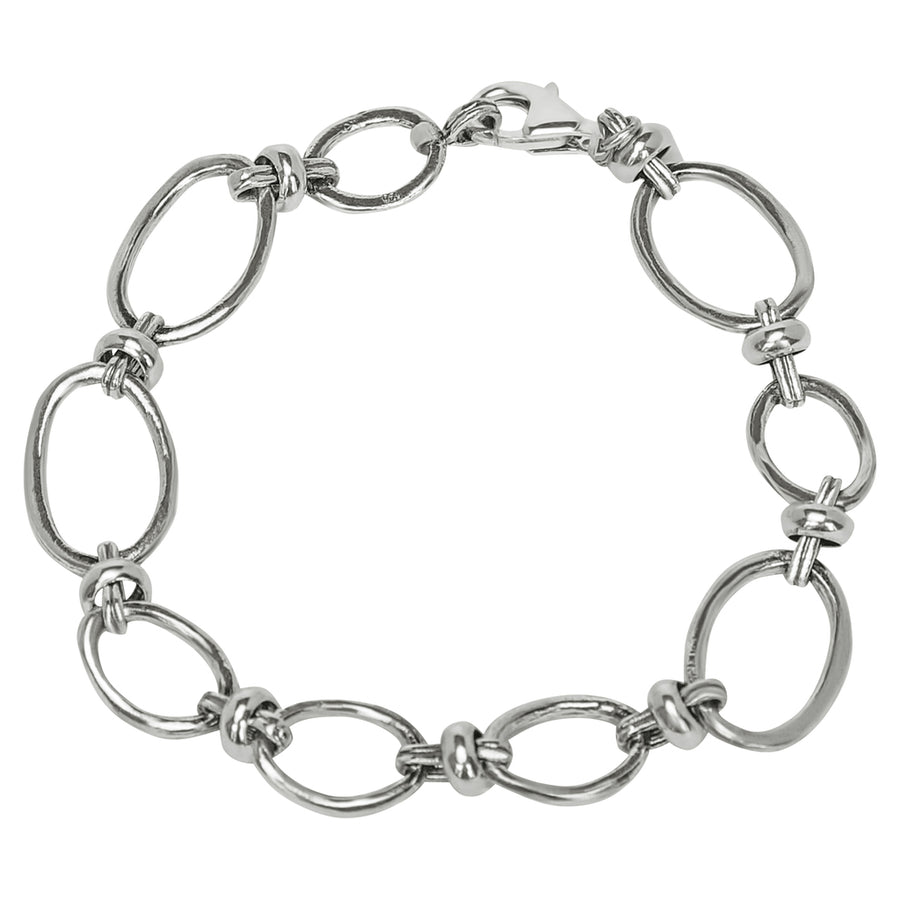 Sterling Silver Multi-Link Oval Bracelet