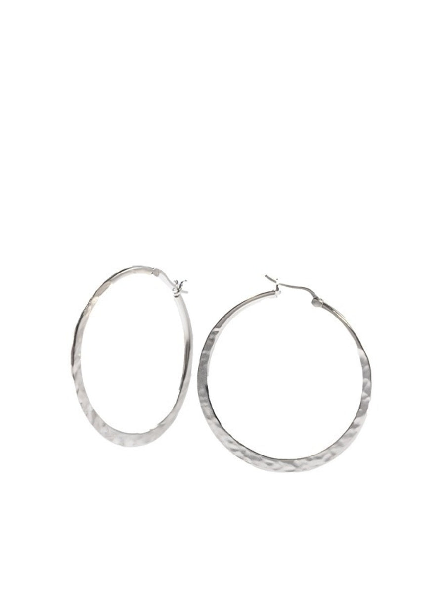 Sterling silver hammered small rectangle and wave earrings | Clare Hawley  Jewellery