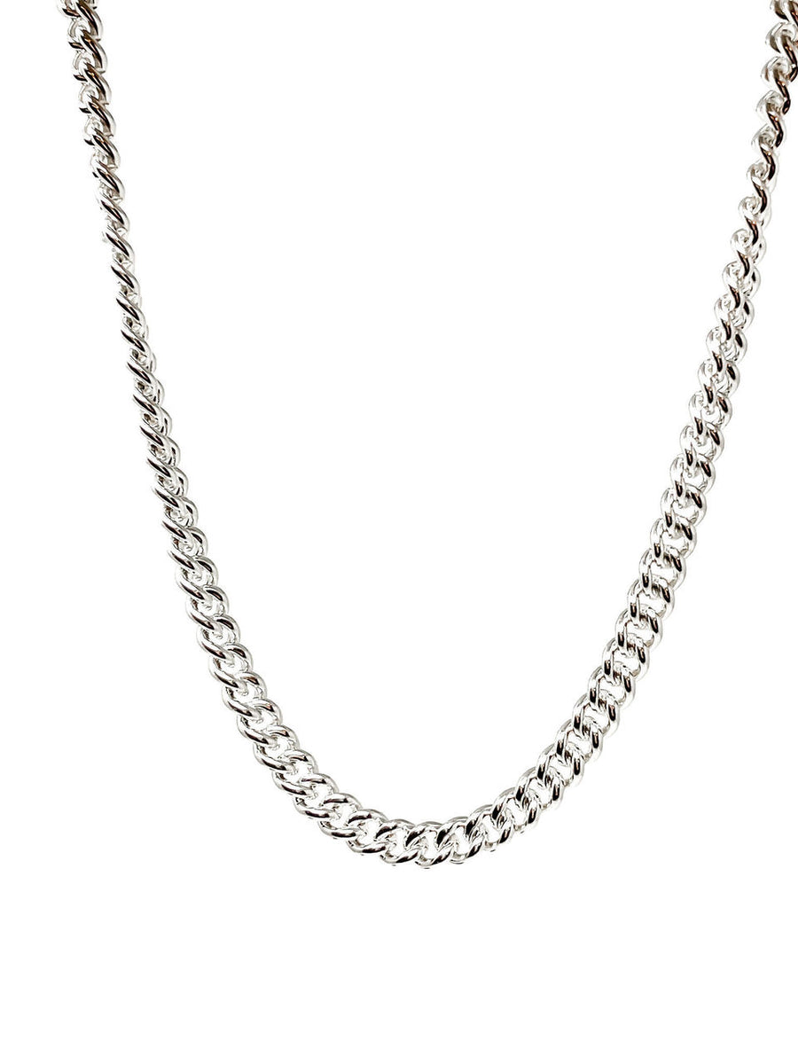 Silver Herringbone Necklace - Thick Herringbone Chain - Pamela Love