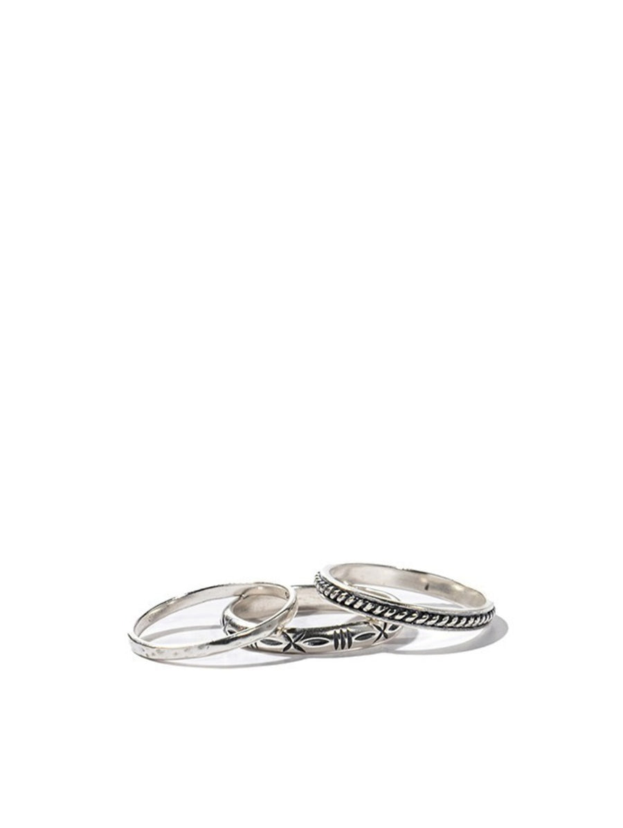 Three Sterling Silver Stacker Rings