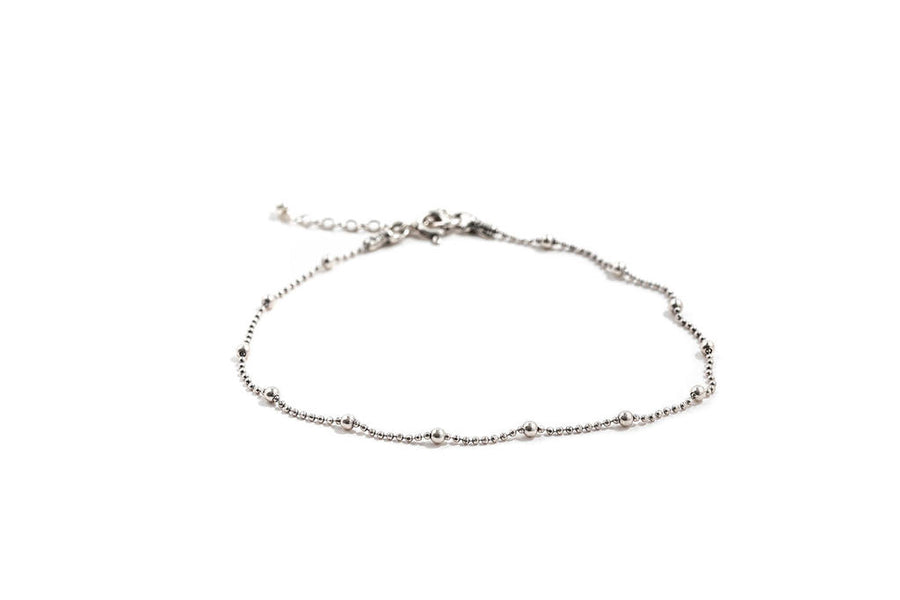 Sterling Silver & Ball Anklet