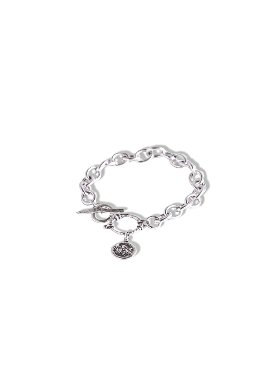Cherub Charm Sterling Silver Bracelet