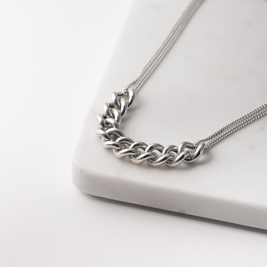 Sterling Silver Chain with Thick Links Necklace