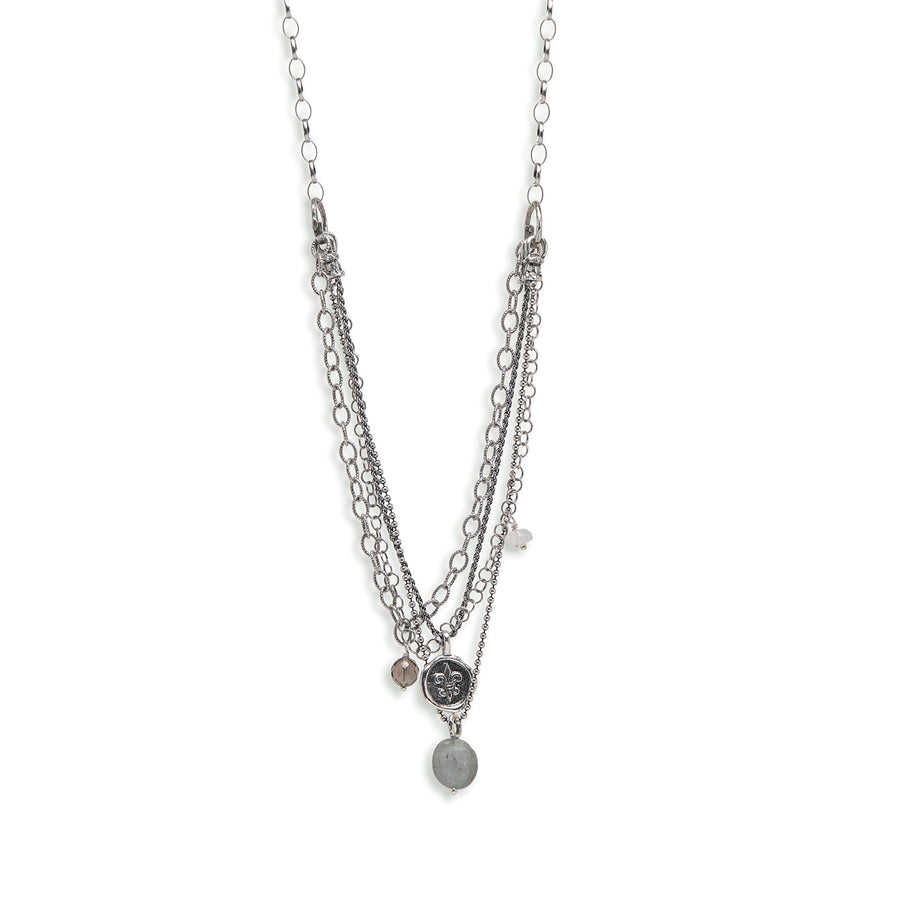 Multi-Layer Chain Necklace with Charms