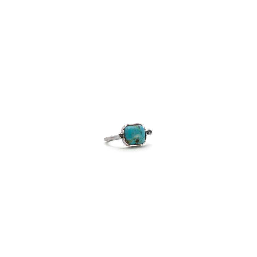 Rounded Square Turquoise Ring