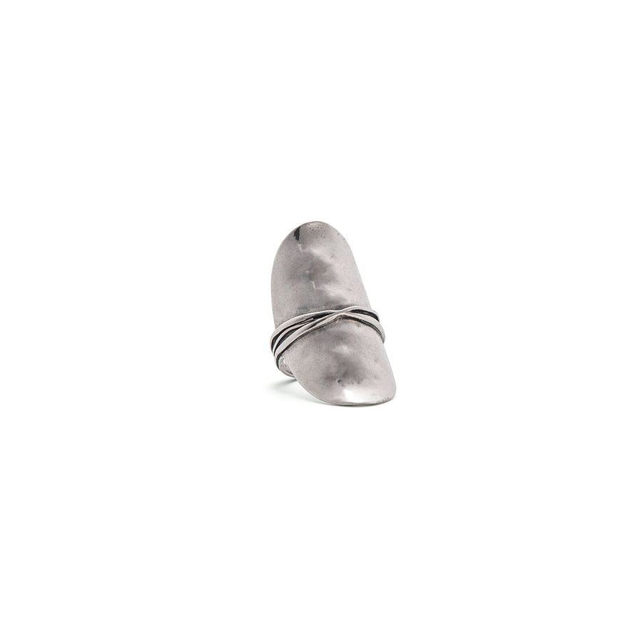 Long Shiny Sterling Silver Ring