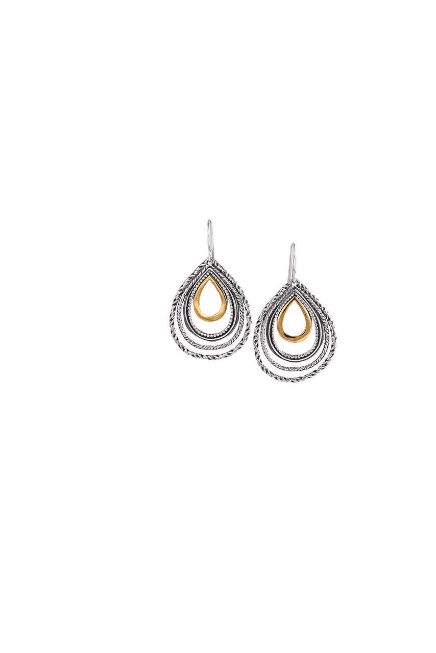 Trifecta Sterling Silver & Gold Earrings