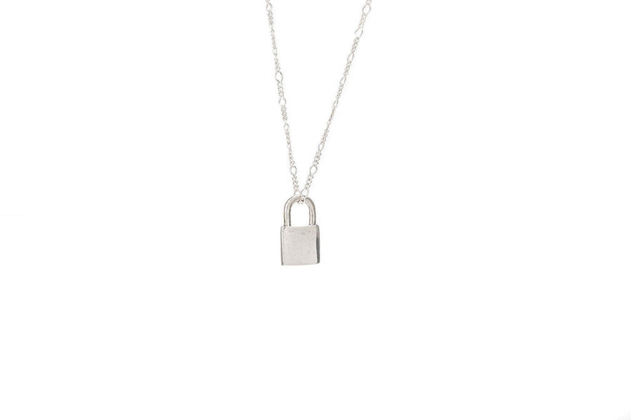 Sterling Silver Padlock Necklace (removable pendant) – Opulenza