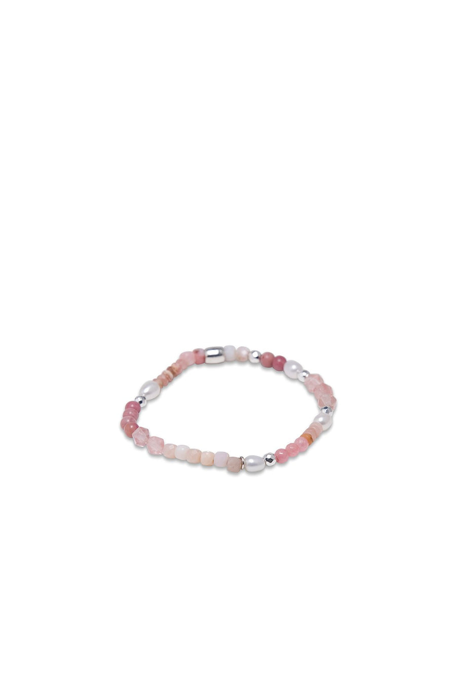 Multi-Stone Pink Stretch Bracelet
