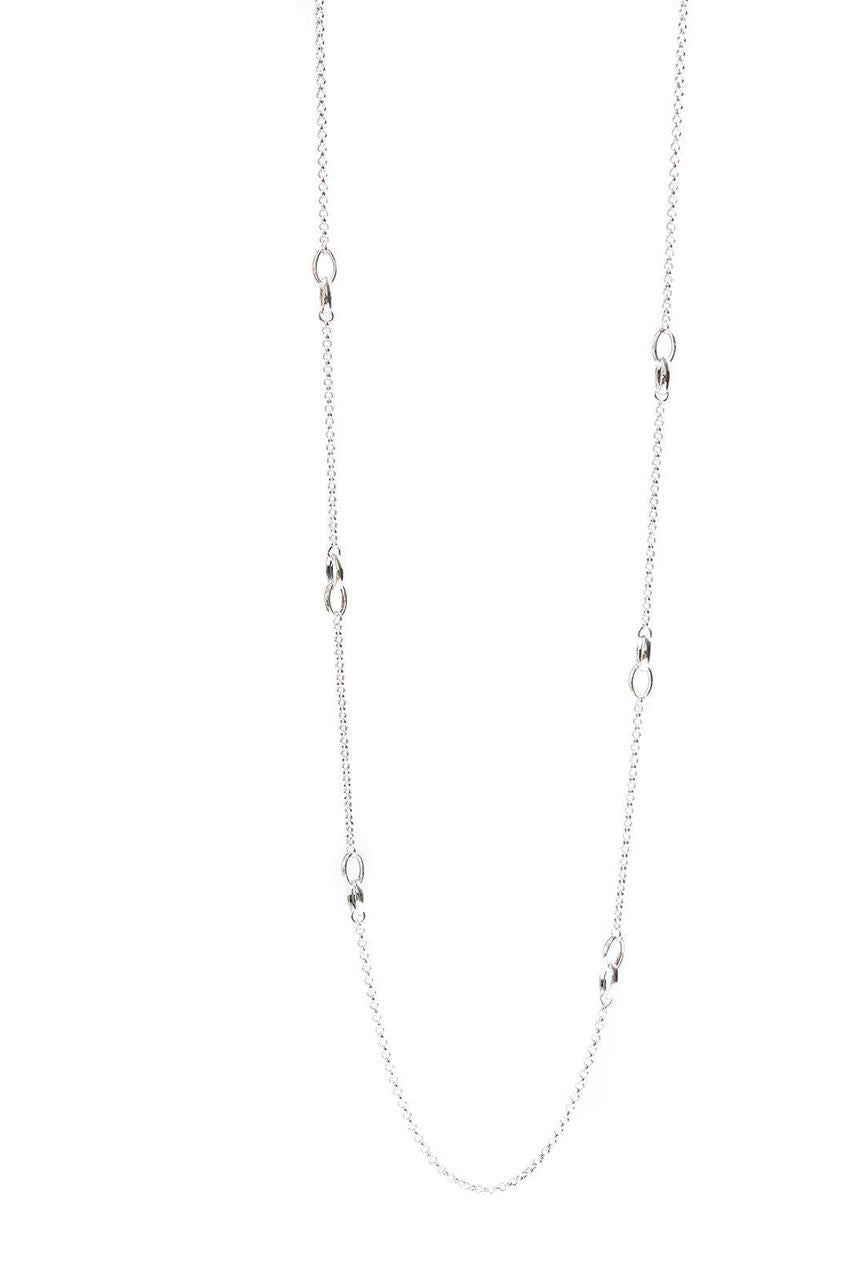 Long Italian Double Rings Necklace