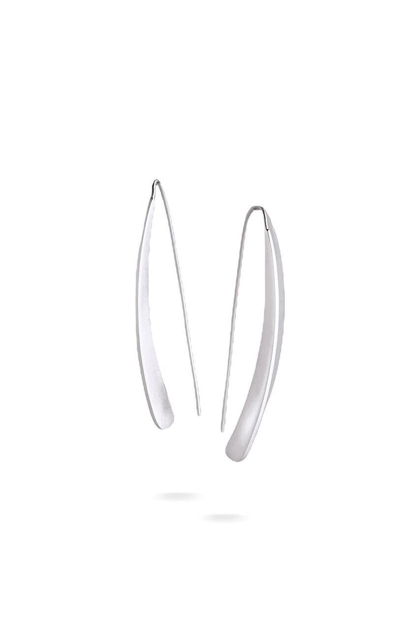 Sterling Silver Threader Earrings with Matte Finish