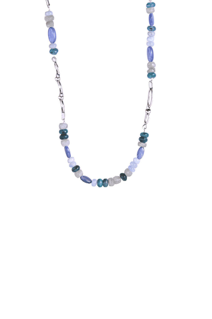 Chunky Kyanite & Aquamarine Necklace