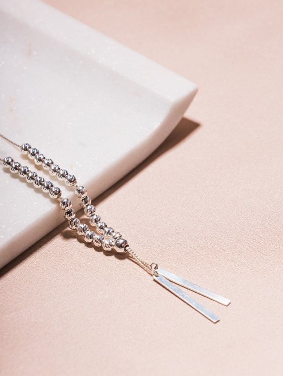 Diamond Cut Italian Lariat Necklace